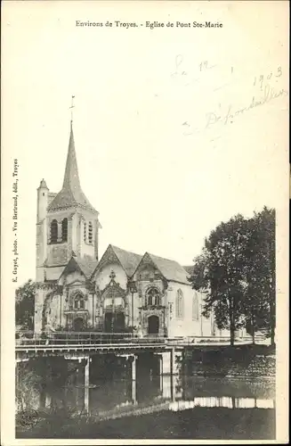 Ak Pont Sainte Marie Aube, Eglise