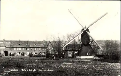 Ak Haarlem Nordholland Niederlande, Molen bij de Heussenstraat