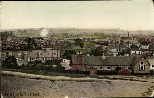 Ak Aldershot South West England, Blick auf den Ort