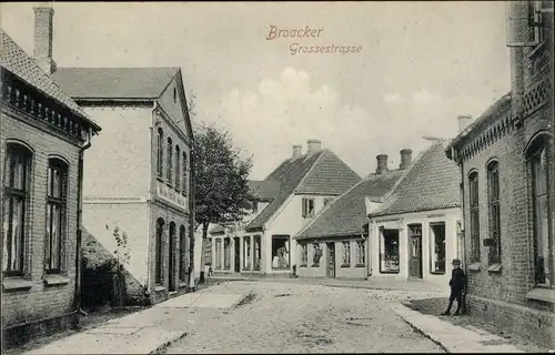Ak Broager Broacker Dänemark, Große Straße