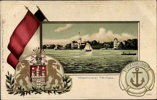 Wappen Litho Hamburg Nord Uhlenhorst, Fährhaus