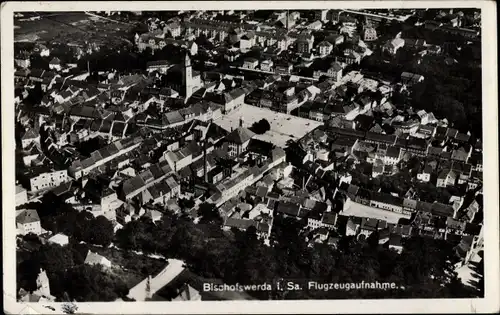 Ak Bischofswerda in Sachsen, Fliegeraufnahme