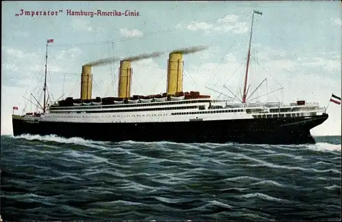 Ak Dampfer Imperator, Hamburg Amerika Linie