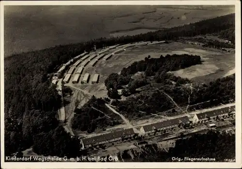 Ak Bad Orb im Spessart, Kinderdorf Wegscheide, Fliegeraufnahme