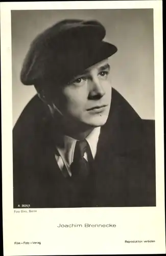 Ak Schauspieler Joachim Brennecke, Foto Binz A 3626/1, Portrait mit Hut