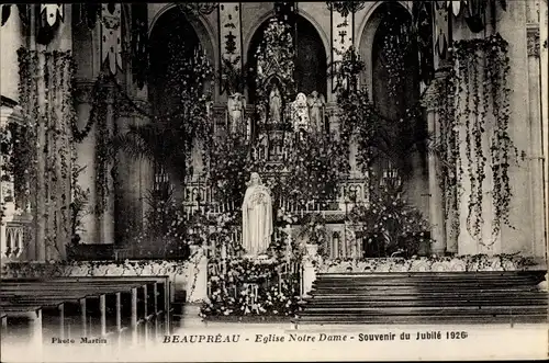 Ak Beaupréau Maine et Loire, Eglise Notre Dame, Souvenir du Jubile 1926
