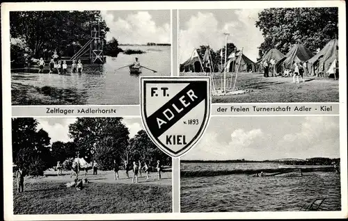 Wappen Ak Hansestadt Kiel, Zeltlager Adlerhorst der Freien Turnerschaft Adler-Kiel