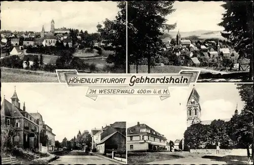 Ak Gebhardshain Westerwald, Blick auf den Ort, Kirche