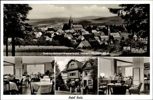 Ak Gebhardshain Westerwald, Blick auf den Ort, Hotel Klaus