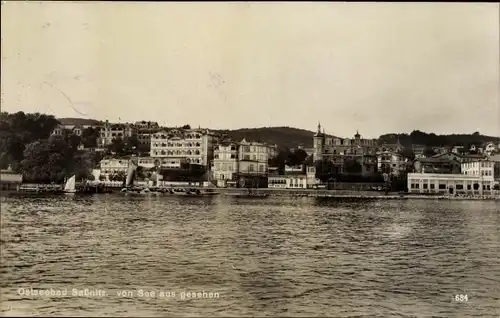 Ak Sassnitz auf Rügen, Gesamtansicht, Wasserpartie