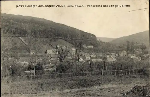 Ak Notre Dame de Bondeville Seine Maritime, Panorama des Longs-Vallone