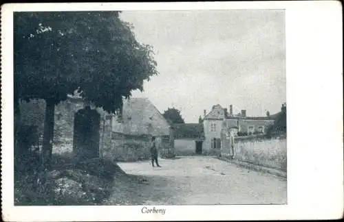 Ak Corbeny Aisne, Straßenpartie