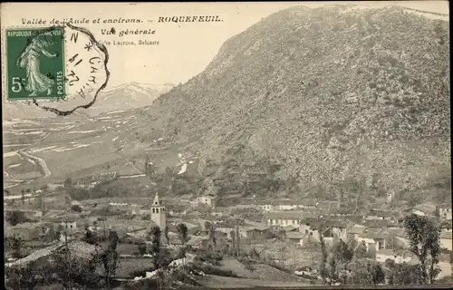 Ak Roquefeuil Aude, Vue générale