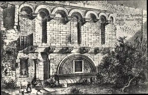 Ak Split Spalato Kroatien, Porta Aurea 1848