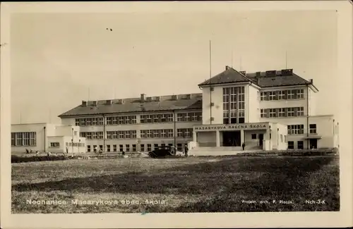 Ak Nechanice Region Königgrätz, Masarykova obec skola