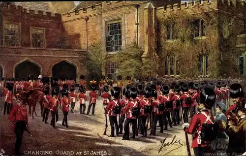 Künstler Ak Payne, Harry Arthur, London City, Changing Guard at St. James