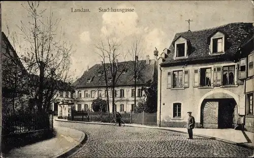 Ak Landau in der Pfalz, Stadthausgasse