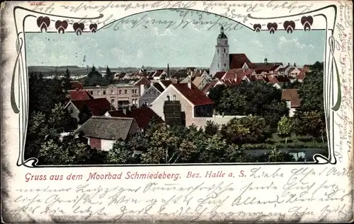 Passepartout Ak Bad Schmiedeberg in der Dübener Heide, Panorama