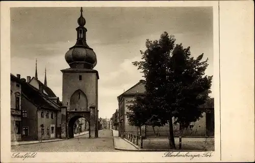 Ak Saalfeld an der Saale Thüringen, Blankenburger Tor