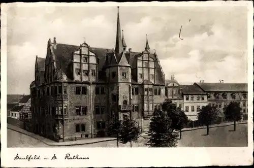 Ak Saalfeld an der Saale Thüringen, Rathaus