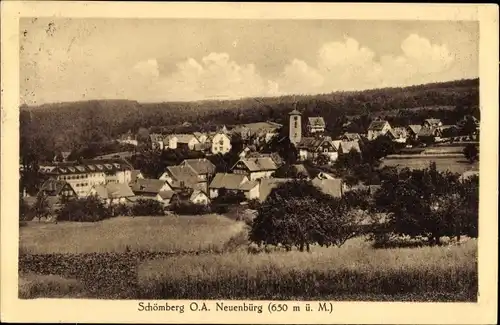 Ak Schömberg im Schwarzwald Württemberg, Gesamtansicht