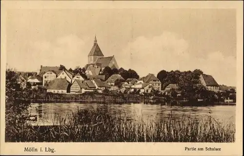 Ak Mölln im Herzogtum Lauenburg, Partie am Schulsee