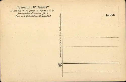 Ak Bayerisch Eisenstein im Bayrischen Wald, Zwieseler Waldhaus mit dem Falkenstein