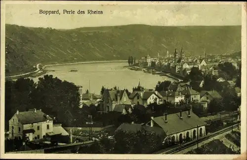 Ak Boppard am Rhein, Hotel zum Hirsch, Ort