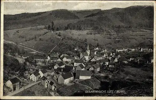 Ak Lütz Kreis Cochem Zell Rheinland Pfalz, Gesamtansicht