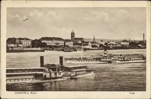 Ak Engers Neuwied am Rhein, Total, Salondampfer in Fahrt