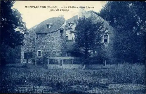 Ak Montlignon Val d’Oise, Le Chateau de la Chasse pris de l'Etang