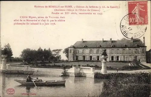 Ak Romilly sur Seine Aube, Chateau de Sellieres, Ancien Abbaye de l'Ordre de Citeaux