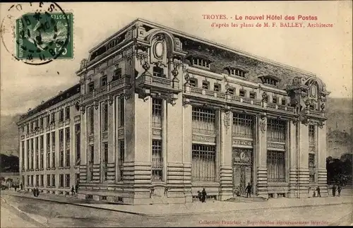 Ak Troyes Aube, Le nouvel Hotel des Postes