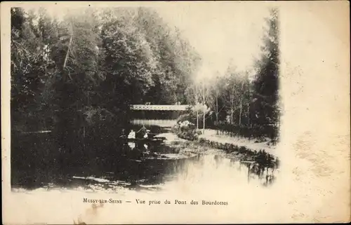 Ak Mussy sur Seine Aube, Vue prise du Pont des Bourdottes