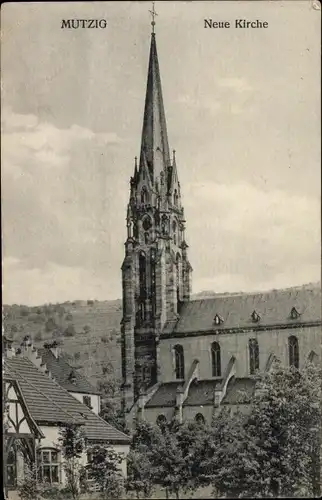Ak Mutzig Elsass Bas Rhin, Neue Kirche