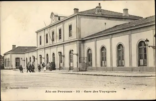 Ak Aix en Provence Bouches du Rhône, Gare des Voyageurs