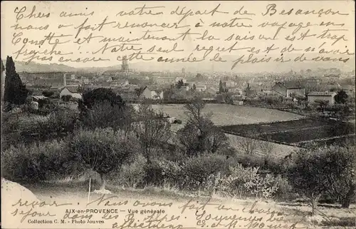 Ak Aix en Provence Bouches du Rhône, Vue générale