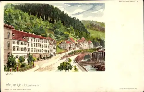 Künstler Litho Becker, Bad Wildbad im Schwarzwald, Olgastraße