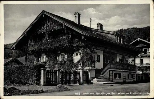 Ak Bad Wiessee in Oberbayern, Landhaus Thomas Staudinger, Freihausstraße 30