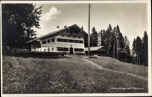 Ak Bad Wiessee in Oberbayern, Höhenwirtschaft Freihaus