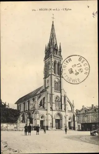 Ak Bécon Maine et Loire, L'eglise