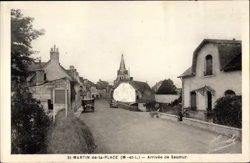 Ak Saint Martin de la Place Maine et Loire, Arrivée de Saumur