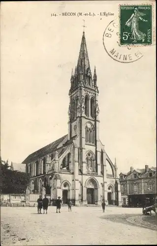 Ak Bécon Maine et Loire, L'eglise