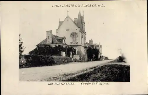 Ak Saint Martin de la Place Maine et Loire, Les Fortineries, Quartier de Villegiature