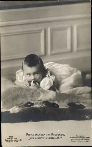 Ak Prinz Wilhelm von Preußen, Der jüngste Hohenzollern, Gustav Liersch 1635