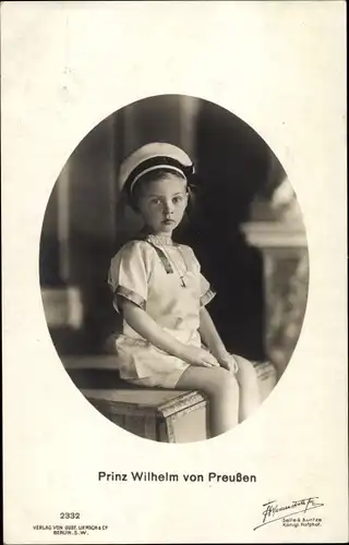 Ak Prinz Wilhelm von Preußen, Gustav Liersch 2332