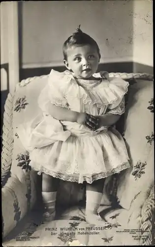 Ak Prinz Wilhelm von Preußen, Der jüngste Hohenzoller, Liersch 1729