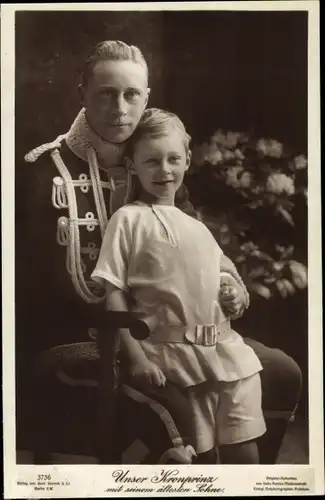 Ak Kronprinz Wilhelm von Preußen mit Prinz Wilhelm, Liersch 3736