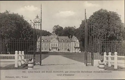 Ak Bois Himont Seine Maritime, Le Chateau, Cour d'Honneur