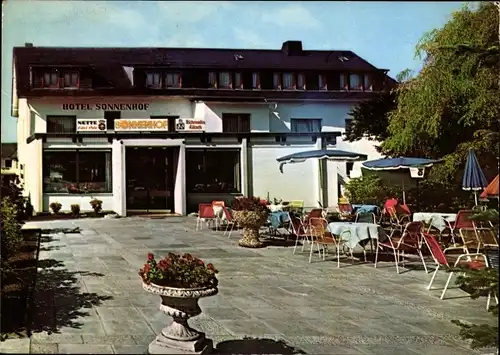 Ak Ehlscheid im Westerwald, Hotel Sonnenhof, Terrasse